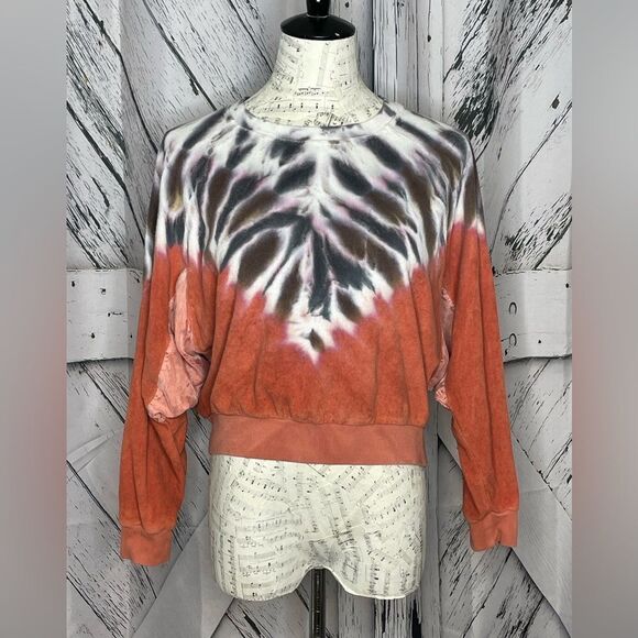 Young Fabulous & Broke Terry Tie Dye Cropped Sweatshirt XS - Picture 1 of 6